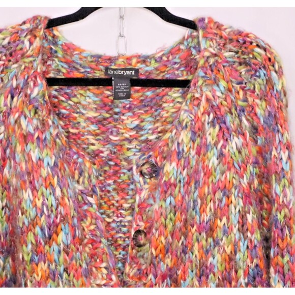 Lane Bryant Sweaters - Multicolor WARM Lane Bryant Button Sweater Confetti Knit Cardigan Size 22/24